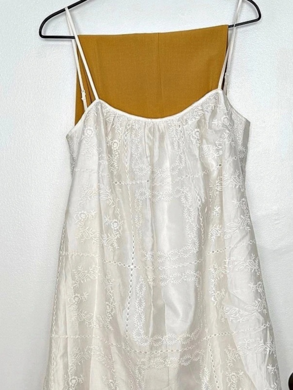 Aqua Embroidered Swim Coverup in White Size Small NWT